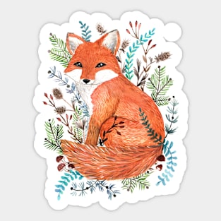 Resting Fox Sticker